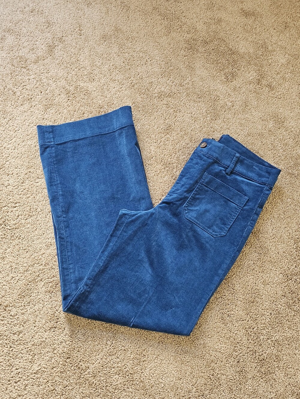 J. Crew Women's Deep Blue Straight-Leg Corduroy Jeans